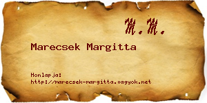 Marecsek Margitta névjegykártya